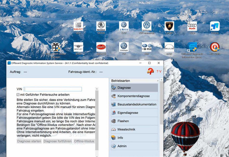 VW ODIS-S V24.1 + ODIS-E V18 Diagnostic Software